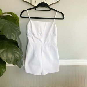 Revolve Superdown White Spaghetti Strap Romper Size small